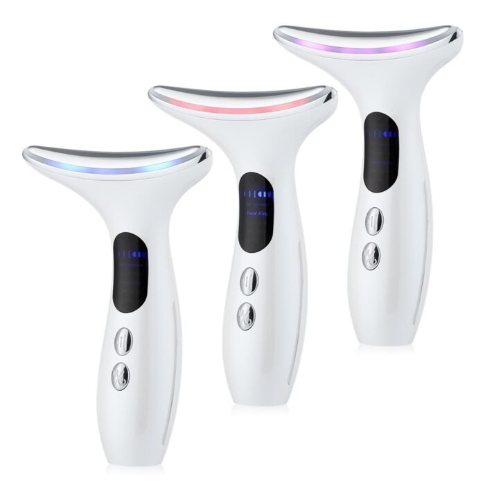 Portable Face Neck lifting Massager LED Light Therapy Firming Wrinkle Removal Device Skin Care Improve Firm Tightening and Smooth