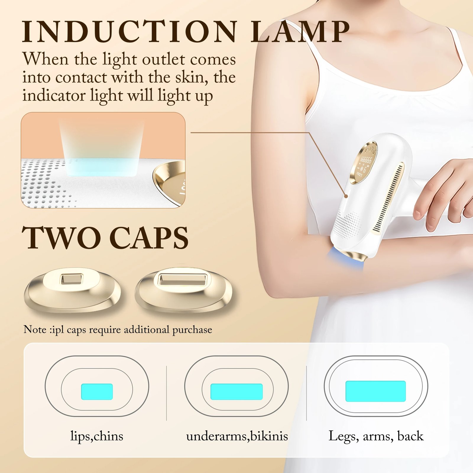 Portable Painless Home Permanent IPL Hair Removal Machine Electric Power Supply Cool IPL Device