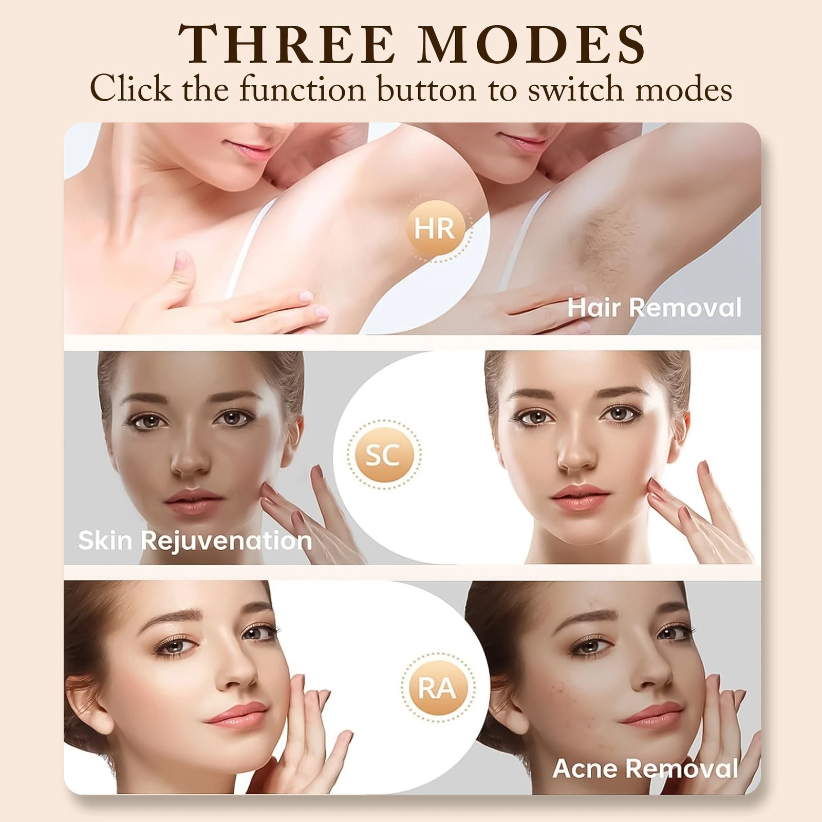 Portable Painless Home Permanent IPL Hair Removal Machine Electric Power Supply Cool IPL Device