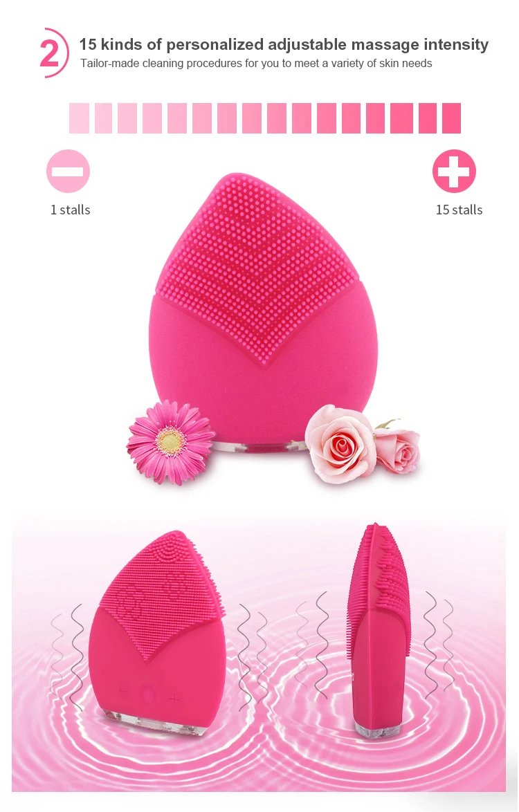 Skin Rejuvenation Multi-Functional Face & Body Electric Scrubber Massager Silicone Cleansing Brush