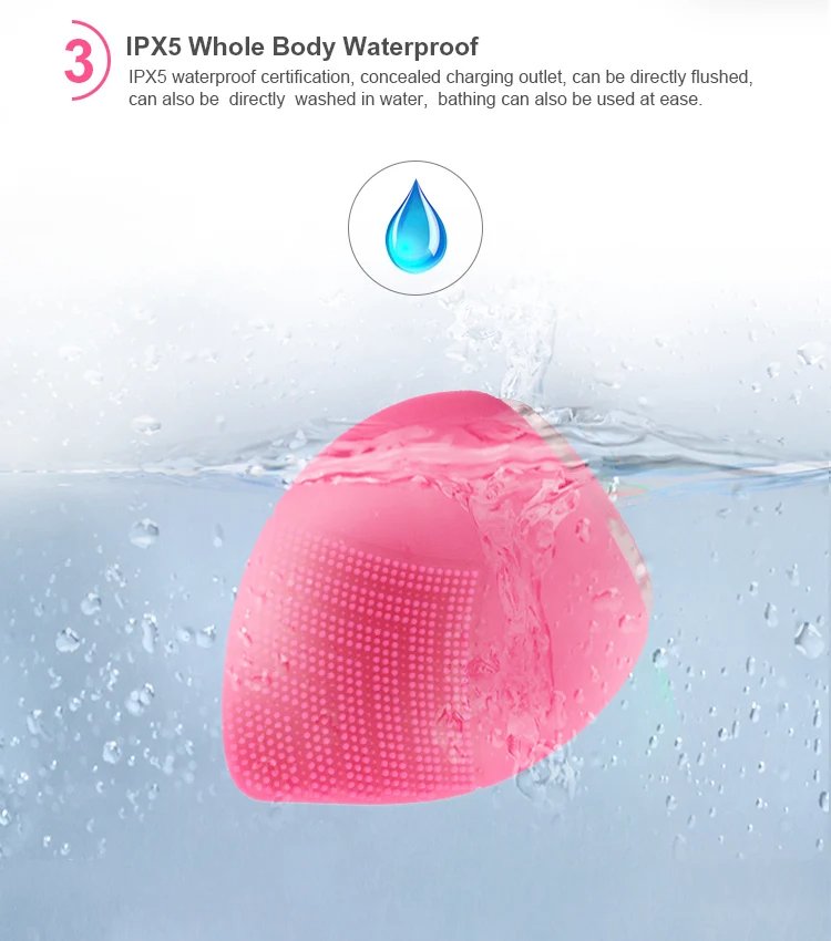 Skin Rejuvenation Multi-Functional Face & Body Electric Scrubber Massager Silicone Cleansing Brush