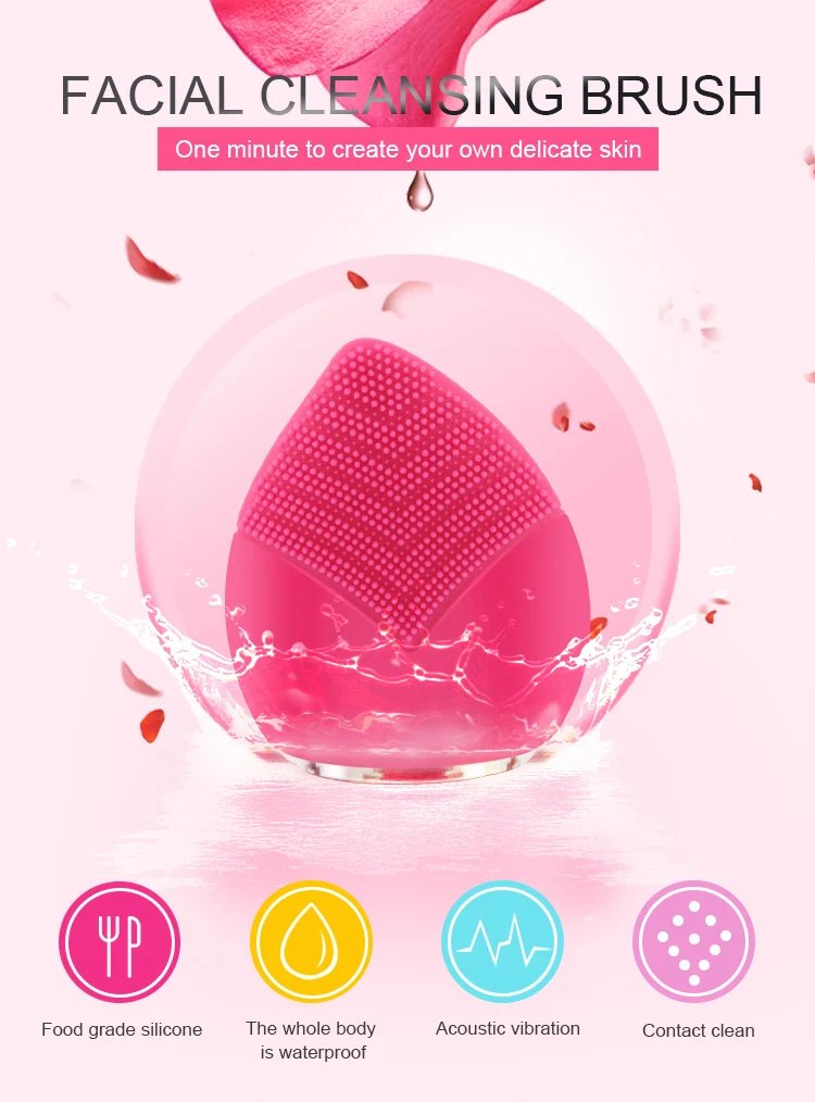 Skin Rejuvenation Multi-Functional Face & Body Electric Scrubber Massager Silicone Cleansing Brush