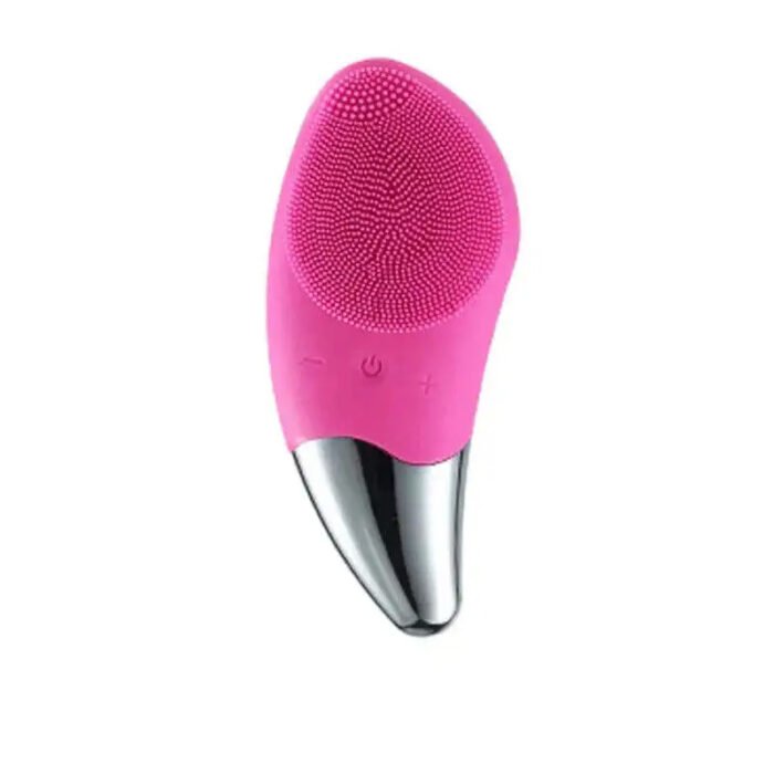 Sonic electric vibrator face scrubber exfoliator skin cleaner massage wash machine silicone facial cleansing brush