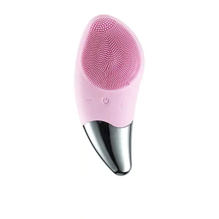 Sonic electric vibrator face scrubber exfoliator skin cleaner massage wash machine silicone facial cleansing brush