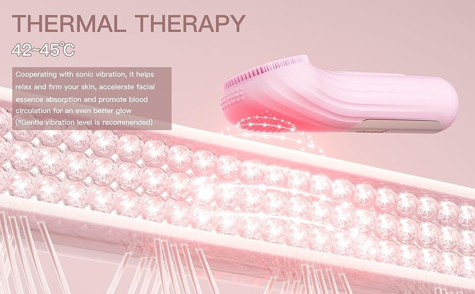 Waterproof Silicone Brushes Deep Cleaning Facial Cleansing Brush with Heat Hot Compress