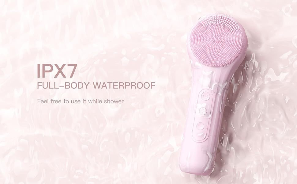Waterproof Silicone Brushes Deep Cleaning Facial Cleansing Brush with Heat Hot Compress