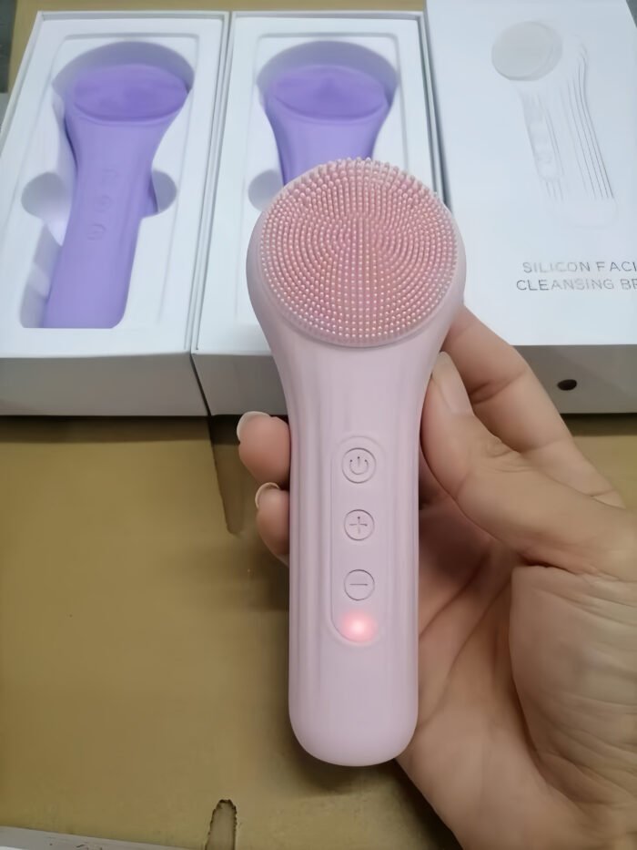 Waterproof Silicone Brushes Deep Cleaning Facial Cleansing Brush with Heat Hot Compress