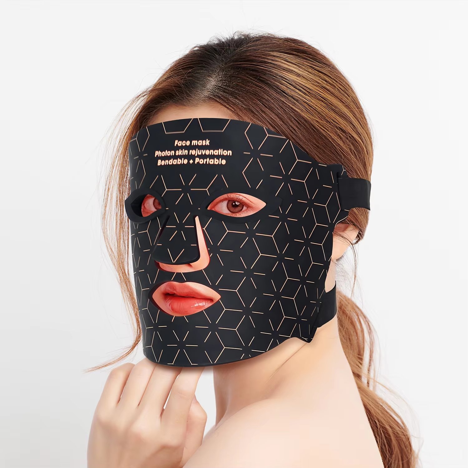 4 Colors Women Beauty Silicone LED Face 630nm 850nm Red Light Therapy Mask Anti-Aging LED Facial Mask