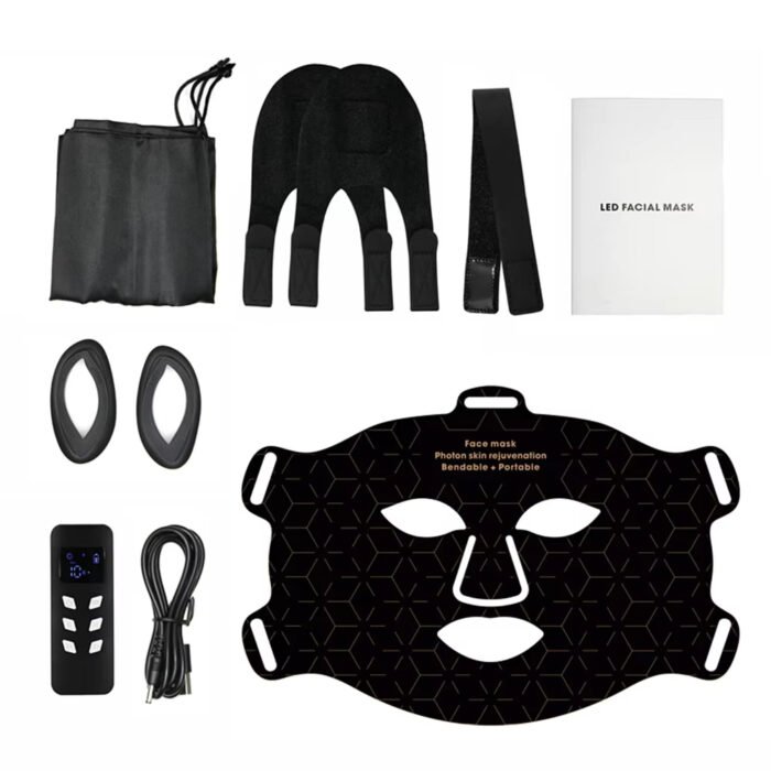 4 Colors Women Beauty Silicone LED Face 630nm 850nm Red Light Therapy Mask Anti-Aging LED Facial Mask