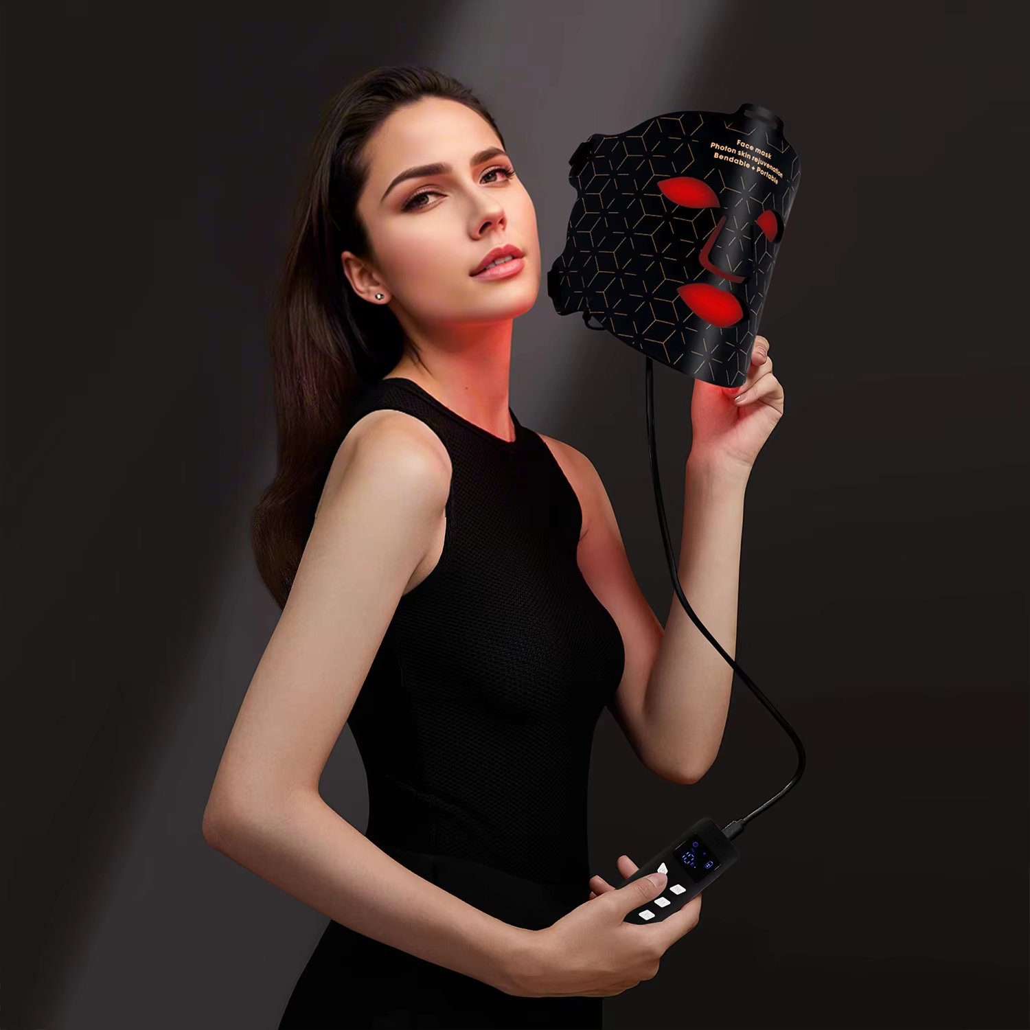 4 Colors Women Beauty Silicone LED Face 630nm 850nm Red Light Therapy Mask Anti-Aging LED Facial Mask