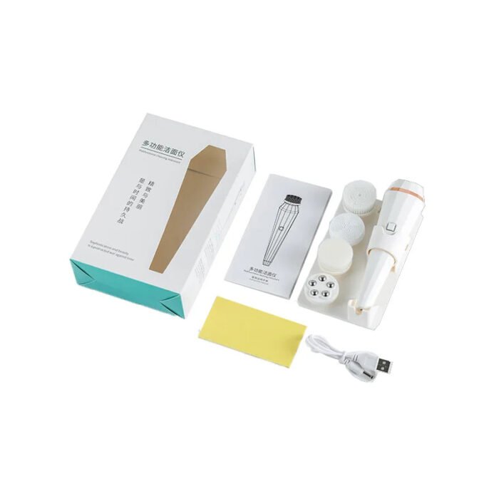 4 in 1 Waterproof Electric Facial Massager Deep Cleaning Brush Face Cleansing Tool(