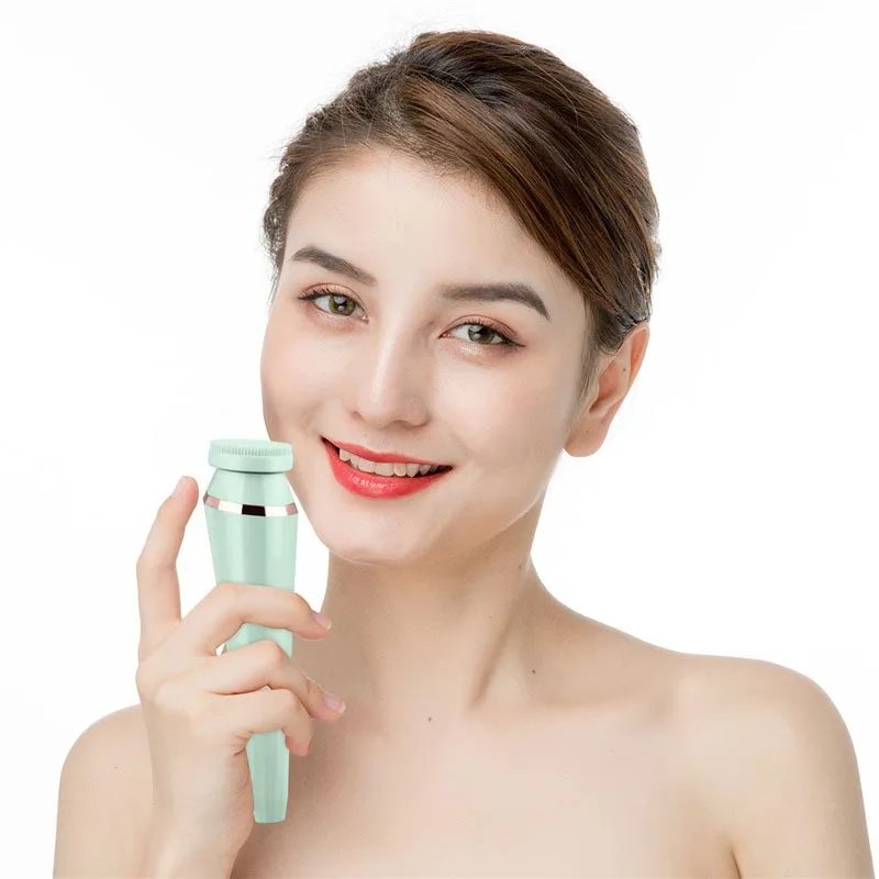 4 in 1 Waterproof Electric Facial Massager Deep Cleaning Brush Face Cleansing Tool(