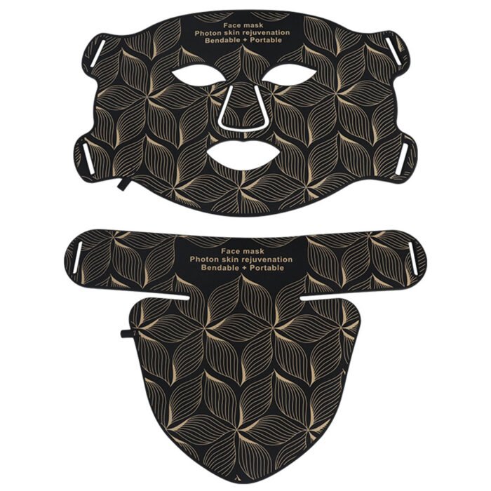 8 Colors 830nm 630nm Red LED Lamp Silicone Face and Neck Lift LED Face Mask