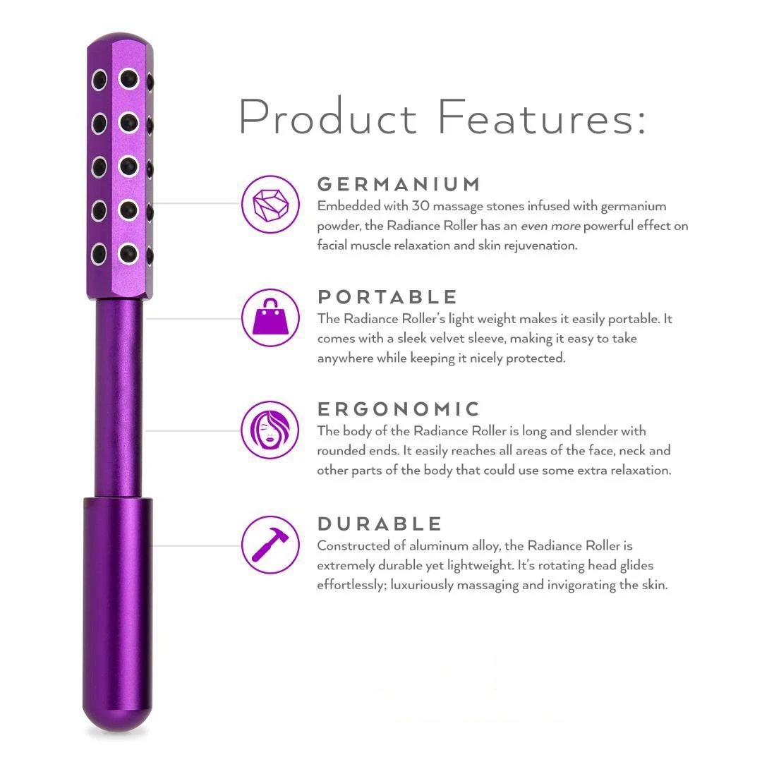Beauty Device Skin Tightening Facial Massager Wrinkles Removal Face Massager Germanium Face Roller