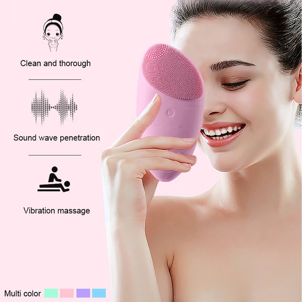 Electric Face Brush Scrubber Waterproof Sonic Mini Electric Face massager