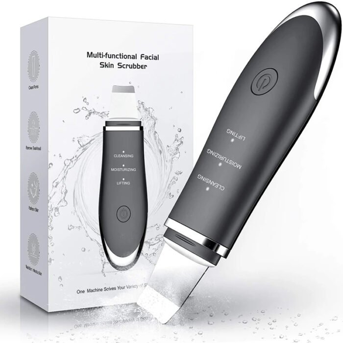 Electric Face Exfoliator Device Facial Ultrasonic Skin Scrubber Blackhead Remover
