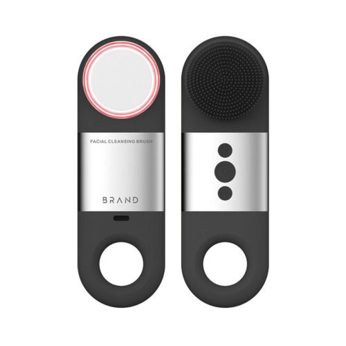 Electric Facial Cleansing Brush Skin Care Heat Cold Massage Silicone Waterproof Face Scrubber Exfoliator with LED Red Blue Light
