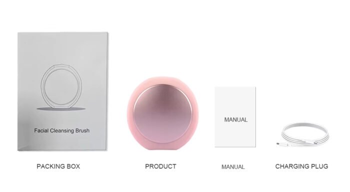 Electric Perfect Daily Skincare Routine Vibration Silicon Brush Facial Cleansing Brush with Warm Mode