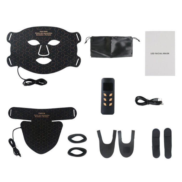 Face And Neck Mask 4 Color Red Blue Light Therapy Mask Skin Care Treatment Beauty PDT Machine Wireless Led Beauty Face Mask Infrared Device