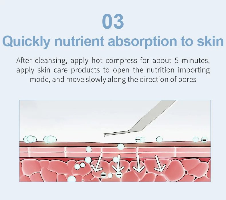 Face Deep Cleansing Skin Scrubber Ultrasonic EMS High Frequency Face Cleaning Machine
