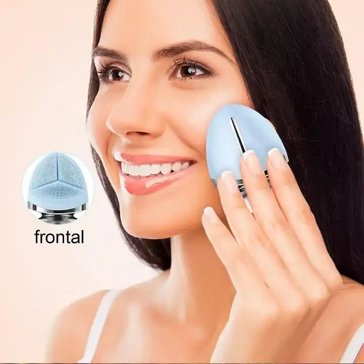 IPX7 Waterproof Anti-Aging Facial Cleansing Brush Silicone Brush Face Massager