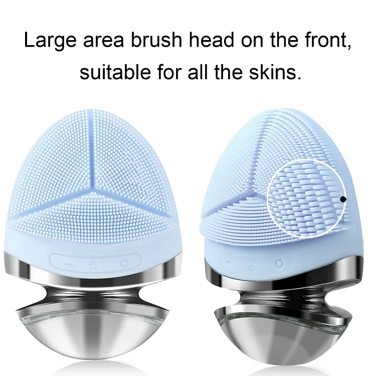 IPX7 Waterproof Anti-Aging Facial Cleansing Brush Silicone Brush Face Massager