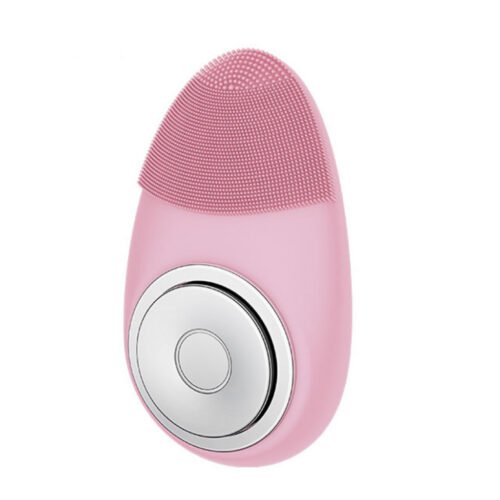 IPX7 Waterproof Ultrasonic Constant Temperature 42℃- 45℃ Facial Cleanser Mini Hand-Held Household EMS Silicone Face Brush