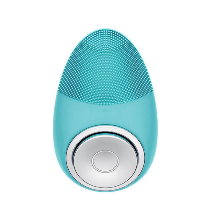 IPX7 Waterproof Ultrasonic Constant Temperature 42℃- 45℃ Facial Cleanser Mini Hand-Held Household EMS Silicone Face Brush