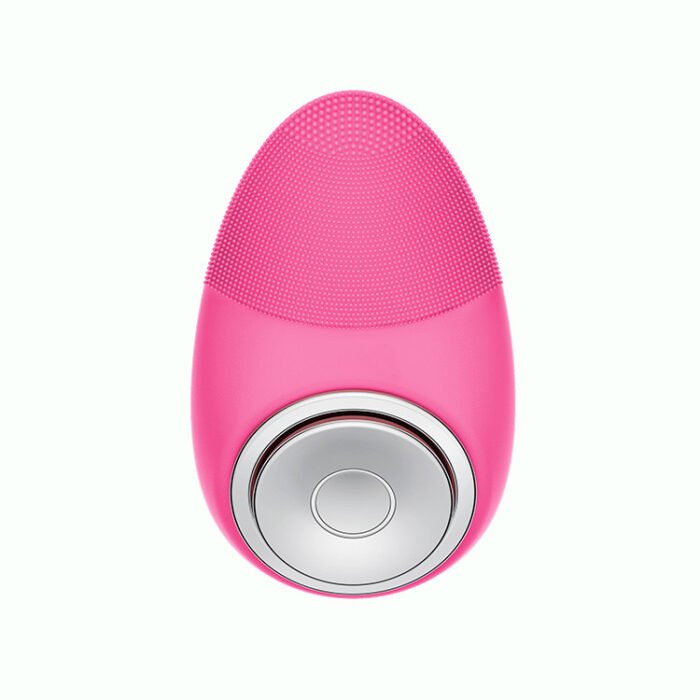 IPX7 Waterproof Ultrasonic Constant Temperature 42℃- 45℃ Facial Cleanser Mini Hand-Held Household EMS Silicone Face Brush