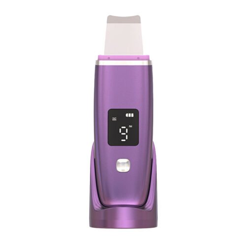 LED Display High Frequency EMS Microcurrent Sonic Vibration Deep Cleaning Silicone Skin Scrubber