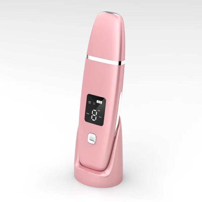 LED Display High Frequency EMS Microcurrent Sonic Vibration Deep Cleaning Silicone Skin Scrubber