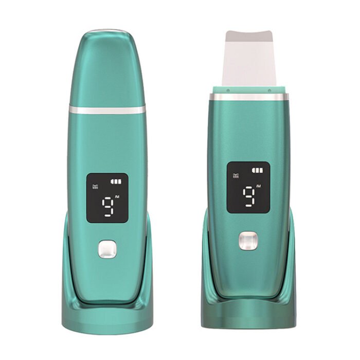 LED Display High Frequency EMS Microcurrent Sonic Vibration Deep Cleaning Silicone Skin Scrubber