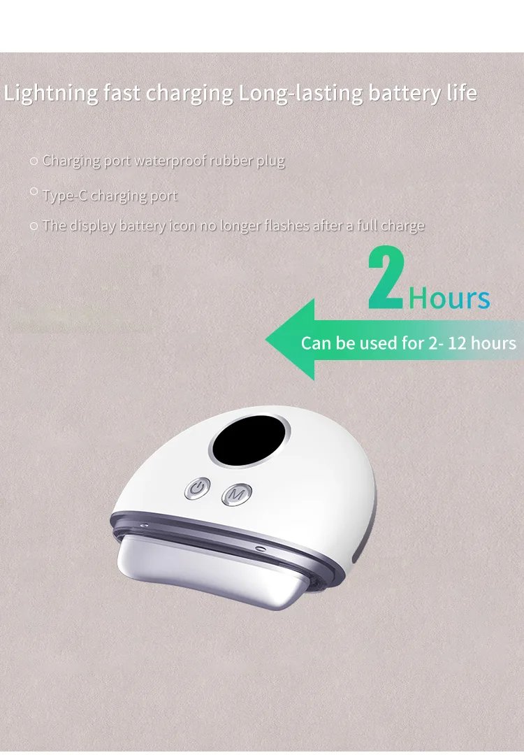 Led Electric Gua Sha Facial Tool 9 Gear Vibration Heating Beauty Scraping Instrument