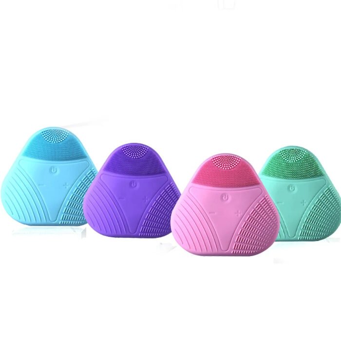 Mini Electric Silicone Skin Brush Silicone Facial Cleaning Brush Waterproof Ultrasonic Silicone Facial Cleanser