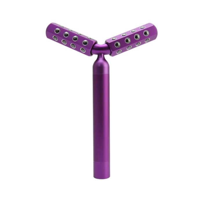 AA Battery Powered Double Rollers Y Shape Electric Facial Lift Body Germanium Face Massage Uplift Roller