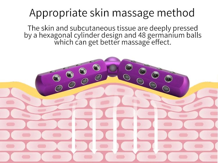 AA Battery Powered Double Rollers Y Shape Electric Facial Lift Body Germanium Face Massage Uplift Roller
