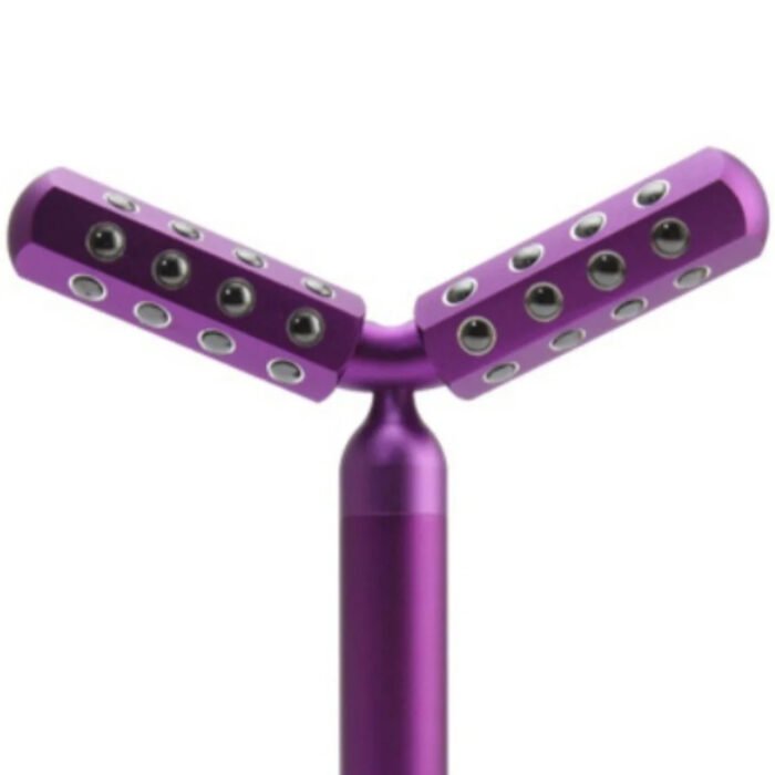 AA Battery Powered Double Rollers Y Shape Electric Facial Lift Body Germanium Face Massage Uplift Roller