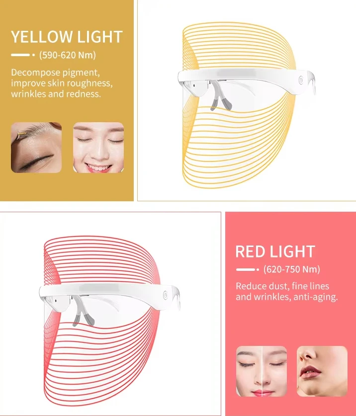 Red Light Face Mask Handheld Design Skin Lifting Function OEM