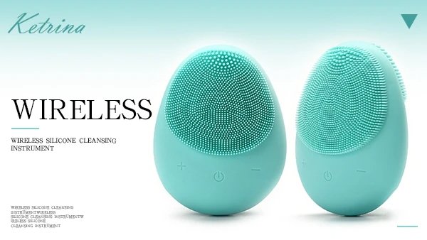 Silicone Face Scrubber Electric 5 Levels Sonic Vibrating Face Brush Deep Cleansing Face Cleansing Brush