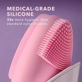 Silicone Face Scrubber Electric 5 Levels Sonic Vibrating Face Brush Deep Cleansing Face Cleansing Brush