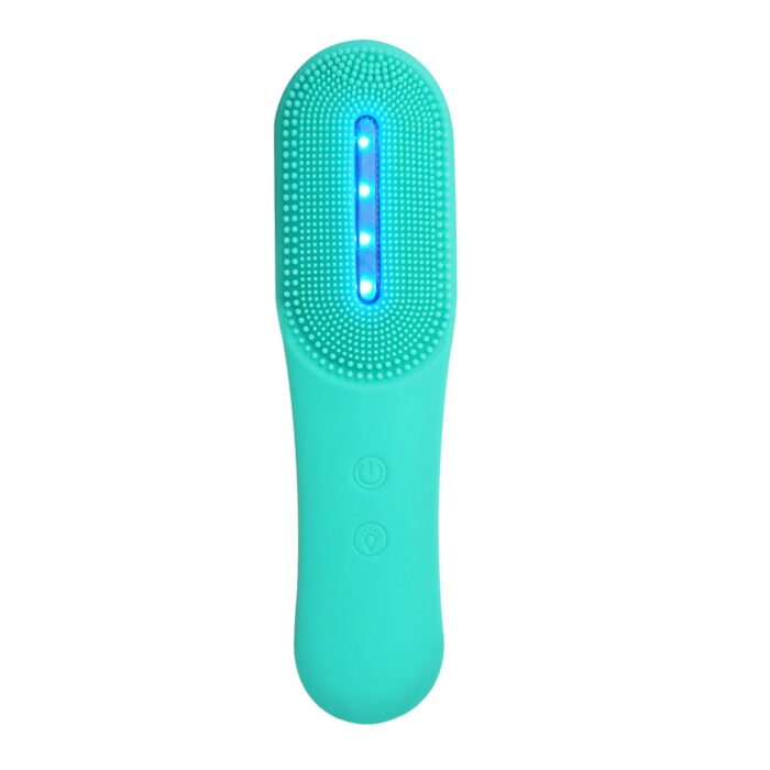 Silicone Led Photon Rejuvenation Anti Acne Cleanser Brush Facial Cleansing Vibration