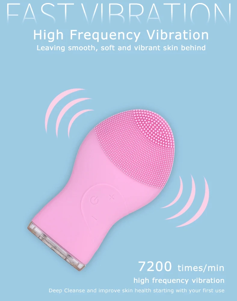 Silicone Vibration Automatic Face Brush Custom