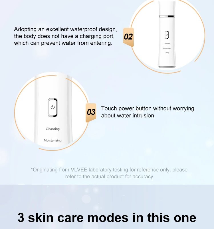 Waterproof Face Machine Professional Face Beauty Care Salon Skin Scrubber Facial Cleaner Lift Sonic Ultrasonic Skin Scrubber