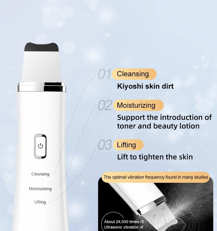 Waterproof Face Machine Professional Face Beauty Care Salon Skin Scrubber Facial Cleaner Lift Sonic Ultrasonic Skin Scrubber