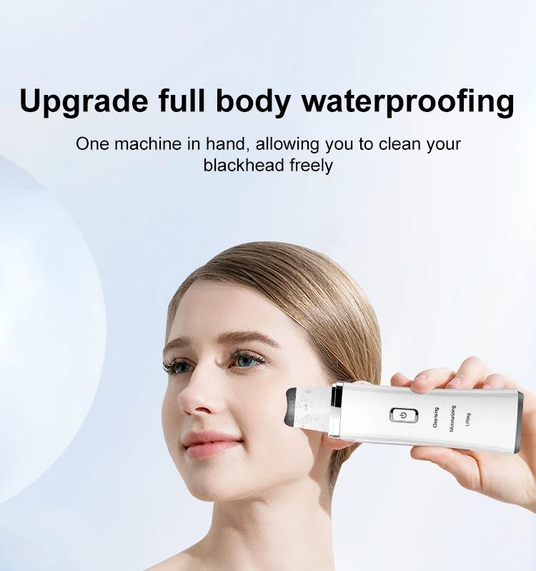 Waterproof Face Machine Professional Face Beauty Care Salon Skin Scrubber Facial Cleaner Lift Sonic Ultrasonic Skin Scrubber