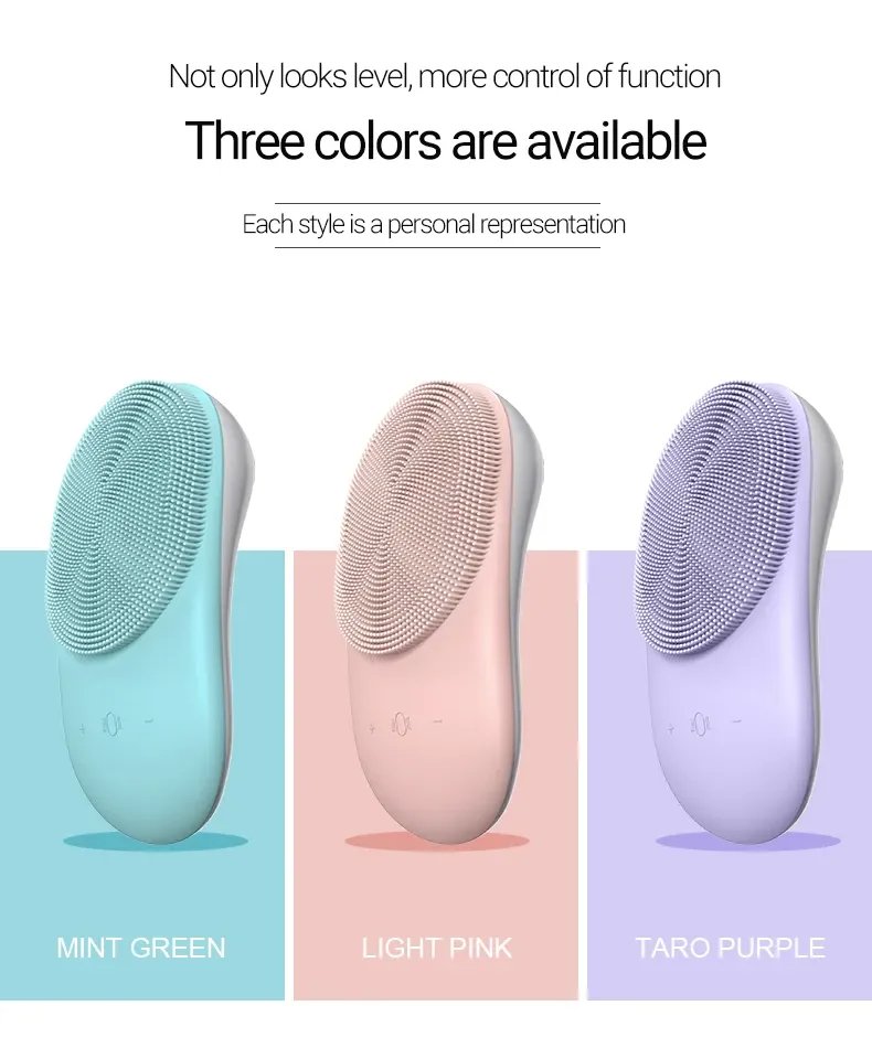 Wireless Facial Silicone Brush Washing Machine Face Cleansing Devices Silicone Electric Face Scrubber Waterproof