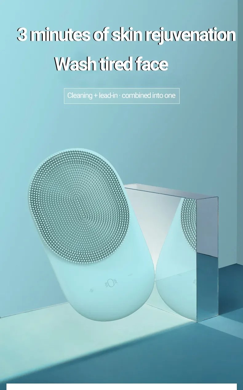 Wireless Facial Silicone Brush Washing Machine Face Cleansing Devices Silicone Electric Face Scrubber Waterproof
