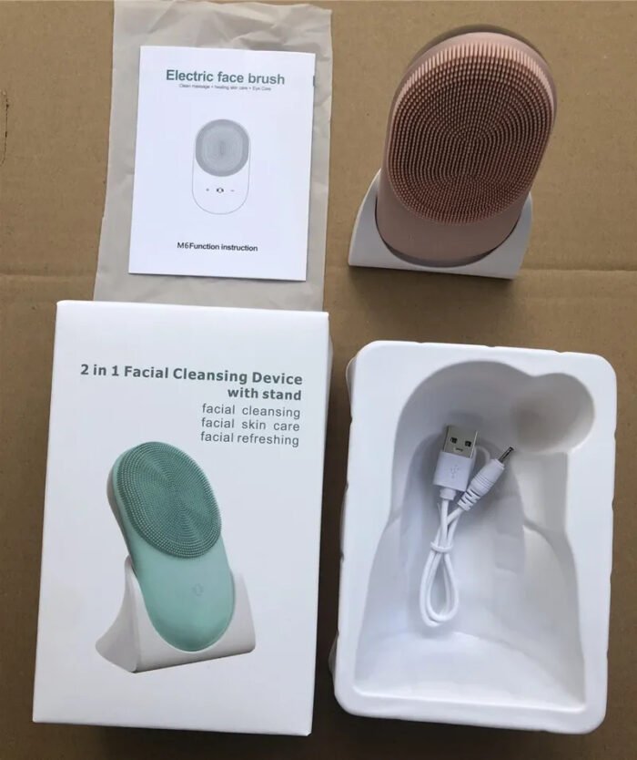 Wireless Facial Silicone Brush Washing Machine Face Cleansing Devices Silicone Electric Face Scrubber Waterproof