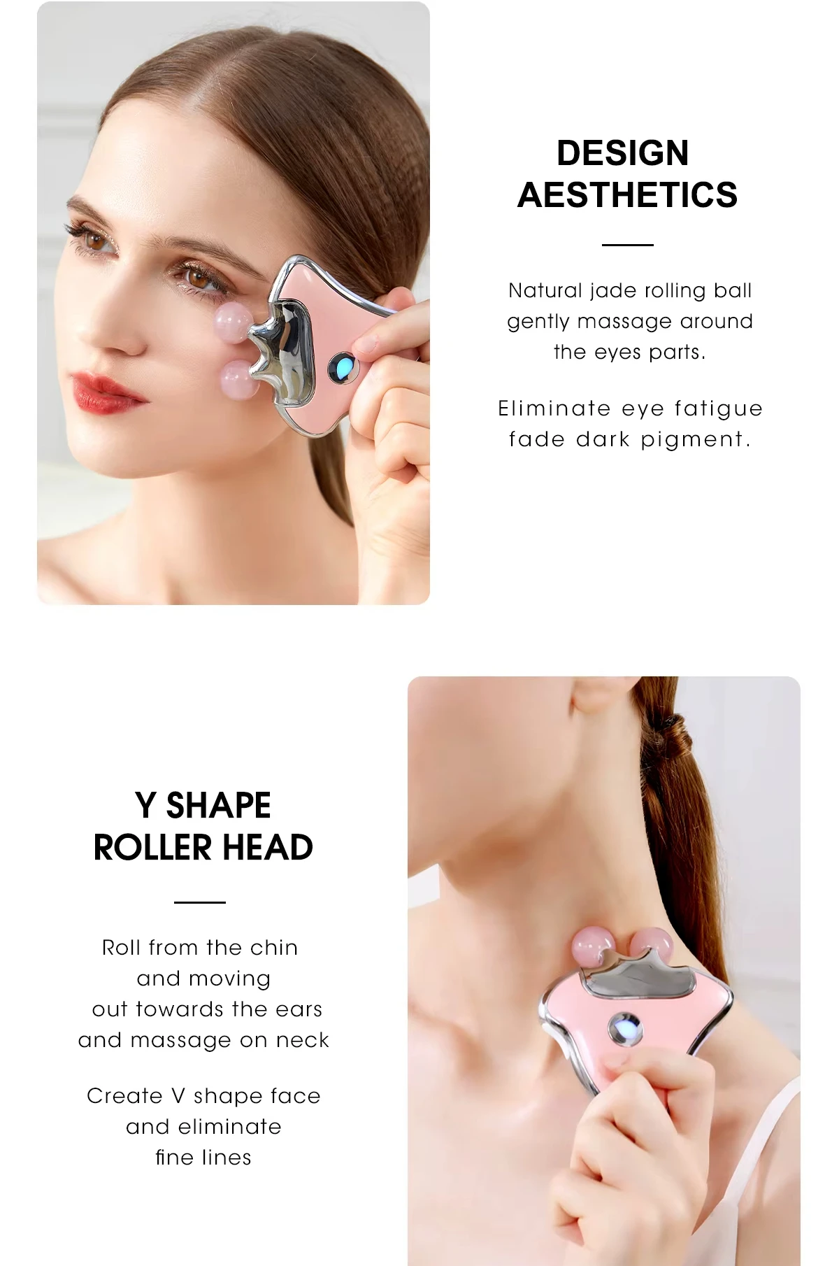 Electric Hot Compress Jade Gua Sha Board Skin Tightening Beauty Devices Supplier