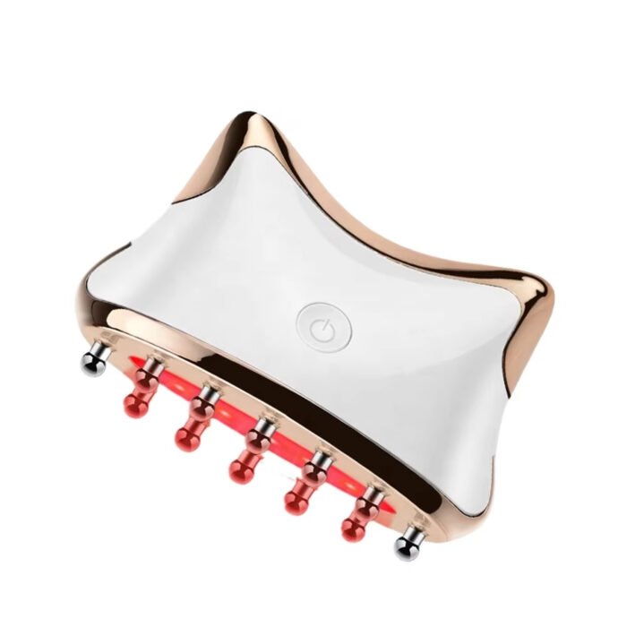 Ems Red Light Guasha Device Heat Vibration Face Massage Facial Beauty Machine Skin Whitening Microcurrent